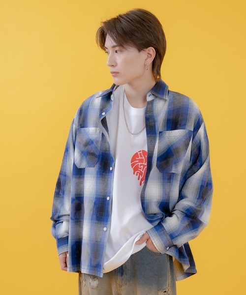 improves（インプローブス）の「ブリーチ オンブレ チェックシャツ（シャツ/ブラウス・メンズ・チャコール/ホワイト/ブラウン/ブルー・MEDIUM/X-LARGE/LARGE）」の17枚目の写真