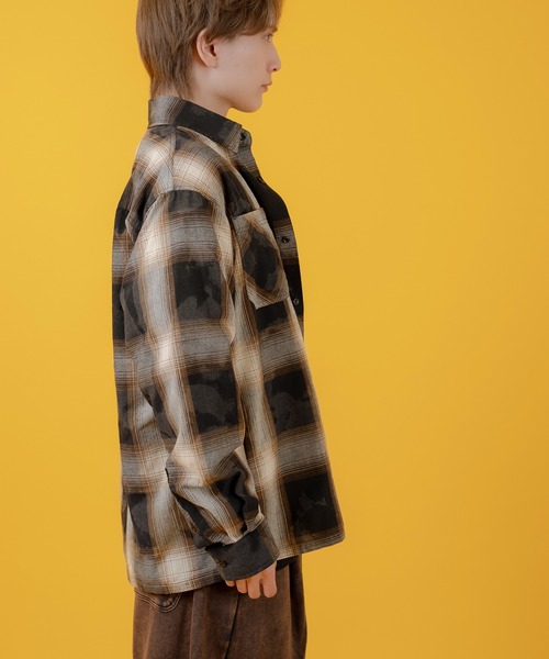 improves（インプローブス）の「ブリーチ オンブレ チェックシャツ（シャツ/ブラウス・メンズ・チャコール/ホワイト/ブラウン/ブルー・MEDIUM/X-LARGE/LARGE）」の13枚目の写真