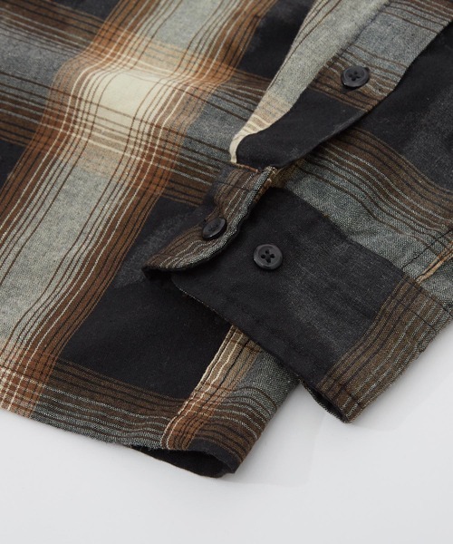 improves（インプローブス）の「ブリーチ オンブレ チェックシャツ（シャツ/ブラウス・メンズ・チャコール/ホワイト/ブラウン/ブルー・MEDIUM/X-LARGE/LARGE）」の6枚目の写真