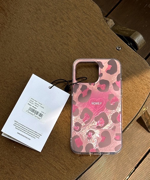 ピンクレオパード ヒョウ柄 iPhoneカバー アイフォンケース