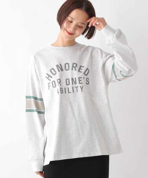 LEPSIM（レプシィム）の「ヴィンテージロンT　288547（Tシャツ/カットソー・レディース・チャコールグレー/オフホワイト/ライトグレー・FREE）」の11枚目の写真