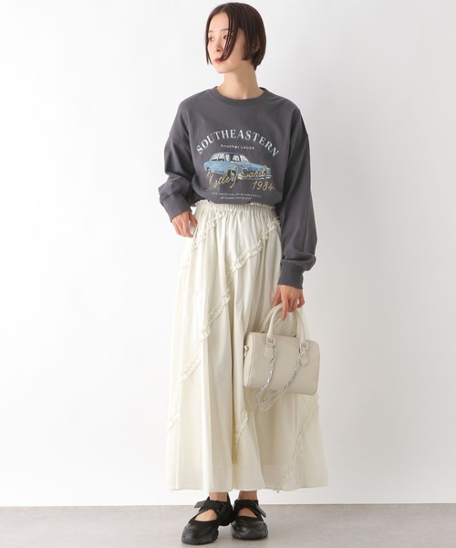 LEPSIM（レプシィム）の「ヴィンテージロンT　288547（Tシャツ/カットソー・レディース・チャコールグレー/オフホワイト/ライトグレー・FREE）」の19枚目の写真