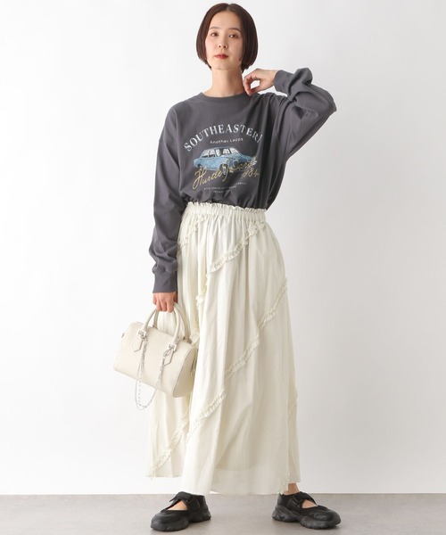LEPSIM（レプシィム）の「ヴィンテージロンT　288547（Tシャツ/カットソー・レディース・チャコールグレー/オフホワイト/ライトグレー・FREE）」の21枚目の写真
