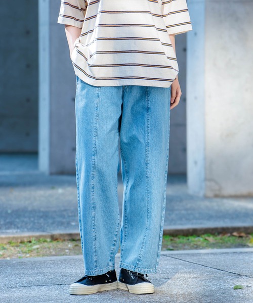 DMG ディーエムジー　100zムラ糸デニム アーモンドパンツ　定価19800円 D.M.G / ディーエムジー ] 10ozムラ糸デニム アーモンドパンツ