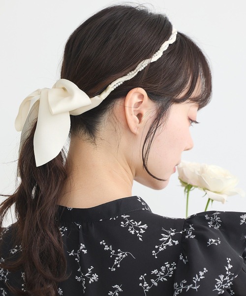 セール】パール×アレンジリボンカチューシャ（その他ヘア