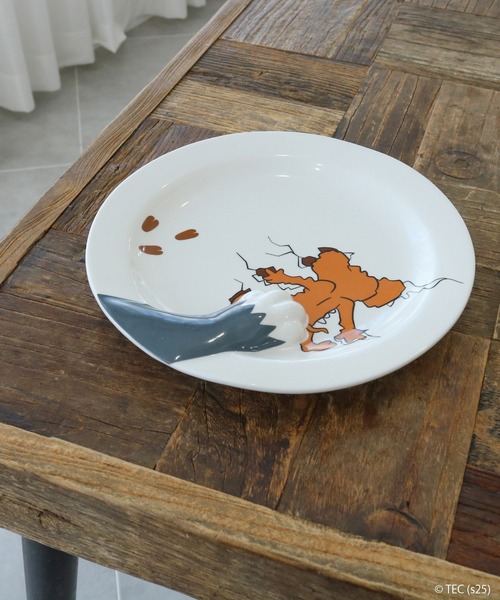 Tom&Jerry(トムアンドジェリー)の「【公式】トムとジェリー ぺちゃんこプレート(食器・レディース・ホワイト・FREE)」の3枚目の写真