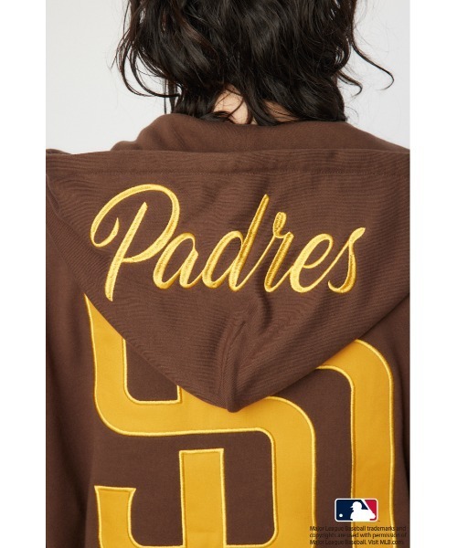 RODEO CROWNS WIDE BOWL（ロデオクラウンズワイドボウル）の「MLB ジップパーカー（パーカー・レディース・ブラウン/ネイビー/グレー×ホワイト・FREE）」の11枚目の写真