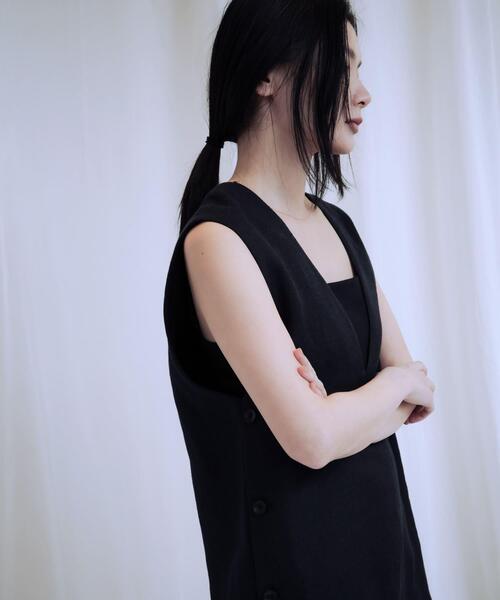 URBAN RESEARCH（アーバンリサーチ）の「new basic　リネンチュニックベスト（ベスト・レディース・ネイビー/ナチュラル・FREE）」の15枚目の写真