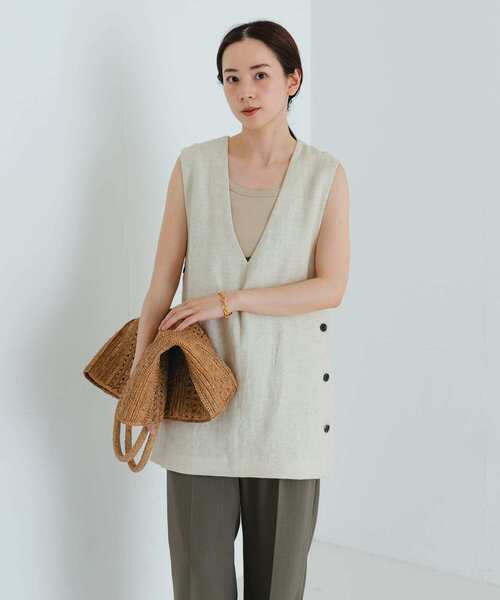 【アーバンリサーチ】new basic　リネンチュニックベスト new basic リネンチュニックベスト[URA5-27L102]｜URBAN