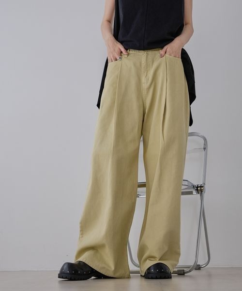 ⭐︎【新品】JEANASIS ジーナシス カラー タックデニムワイドパンツ S JEANASIS｜カラータックデニムワイドパンツ | Rakuten Fashion