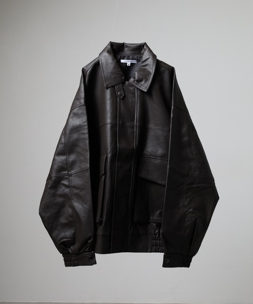 SUGGESTION(サジェッション)の「PU A-2タイプブルゾン(ブルゾン・メンズ・ブラウン/ブラック・S/L/M)」の4枚目の写真