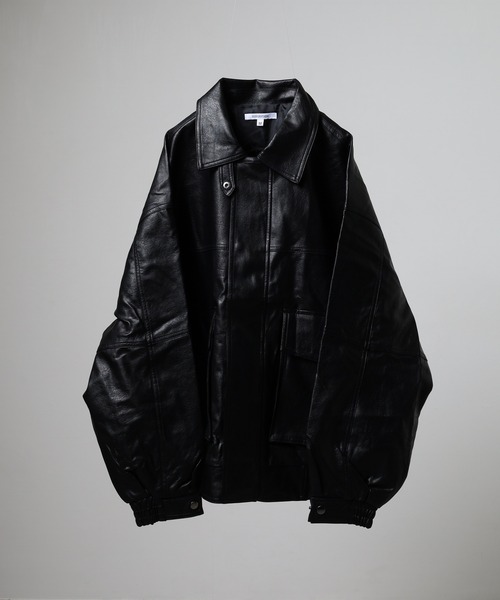 SUGGESTION(サジェッション)の「PU A-2タイプブルゾン(ブルゾン・メンズ・ブラウン/ブラック・S/L/M)」の3枚目の写真