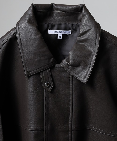 SUGGESTION(サジェッション)の「PU A-2タイプブルゾン(ブルゾン・メンズ・ブラウン/ブラック・S/L/M)」の5枚目の写真