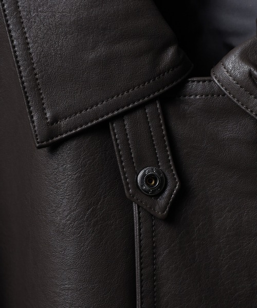 SUGGESTION(サジェッション)の「PU A-2タイプブルゾン(ブルゾン・メンズ・ブラウン/ブラック・S/L/M)」の8枚目の写真