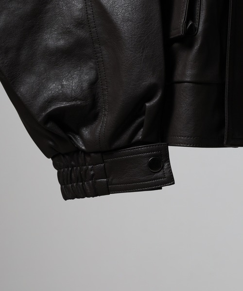 SUGGESTION(サジェッション)の「PU A-2タイプブルゾン(ブルゾン・メンズ・ブラウン/ブラック・S/L/M)」の9枚目の写真