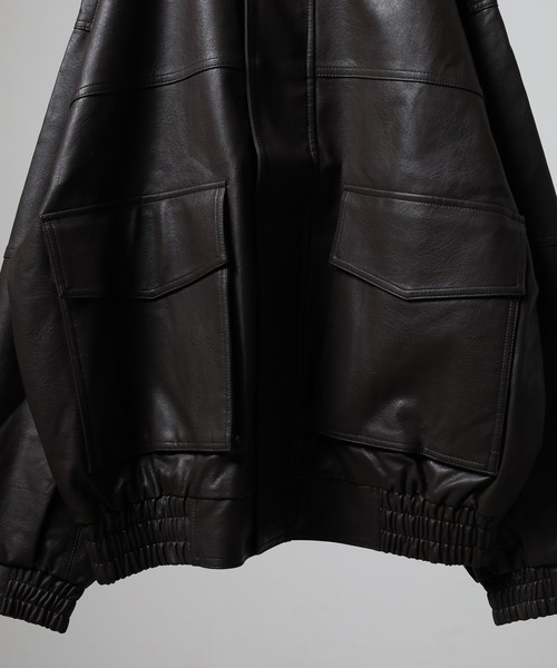 SUGGESTION(サジェッション)の「PU A-2タイプブルゾン(ブルゾン・メンズ・ブラウン/ブラック・S/L/M)」の10枚目の写真