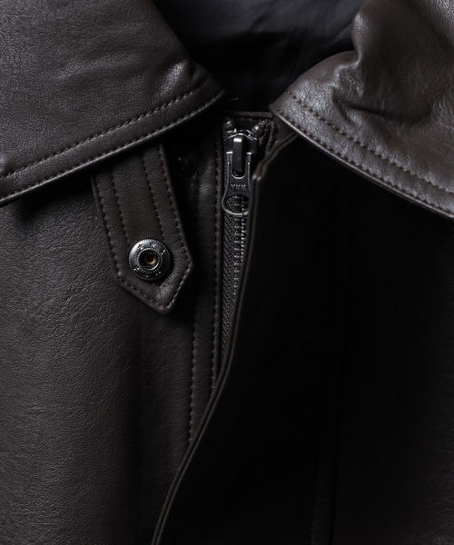SUGGESTION(サジェッション)の「PU A-2タイプブルゾン(ブルゾン・メンズ・ブラウン/ブラック・S/L/M)」の6枚目の写真