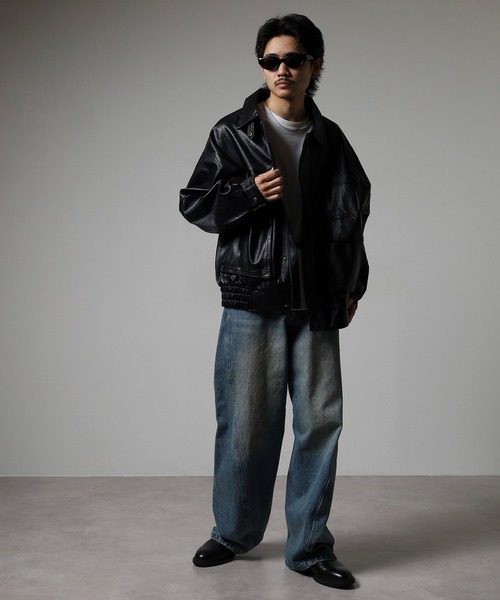 SUGGESTION(サジェッション)の「PU A-2タイプブルゾン(ブルゾン・メンズ・ブラウン/ブラック・S/L/M)」の18枚目の写真