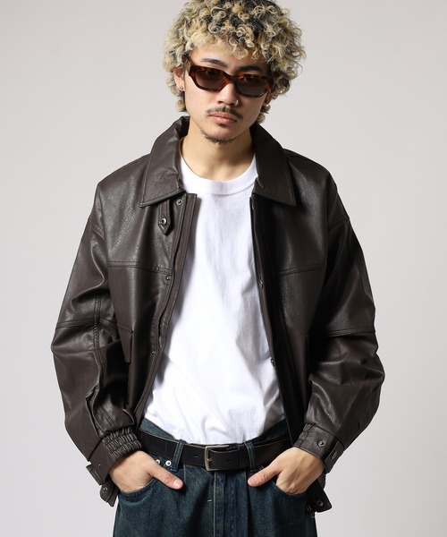 SUGGESTION(サジェッション)の「PU A-2タイプブルゾン(ブルゾン・メンズ・ブラウン/ブラック・S/L/M)」の22枚目の写真