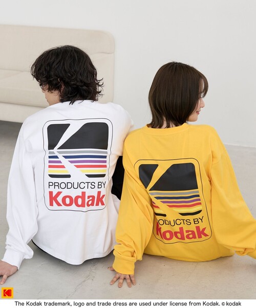 【KODAK】 ビッグロゴグラフィック長袖Tシャツ★大人気★ KODAK☆大人気☆カラーキンズグラフィック長袖Tシャツ♪ (KODAK