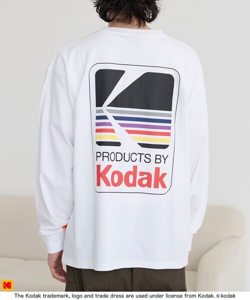 セール】【Kodak/コダック】ロゴアイコンプリントロングTシャツ