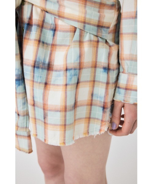 MOUSSY(マウジー)の「【セットアップ対応】BLEACH CHECK スカート(スカート・レディース・オレンジ系その他/オフホワイト・1/2)」の7枚目の写真