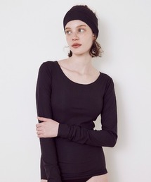 eCALME（エカルム）の「eCALME/エカルム RIB CUTOFF 汗取り付き長袖インナー（インナーウェア/肌着）」