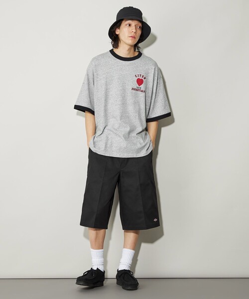 CITEN(シテン)の「<CITEN>ハートモチーフロゴリンガーT(Tシャツ/カットソー・メンズ・グレー・S/M/L)」の3枚目の写真