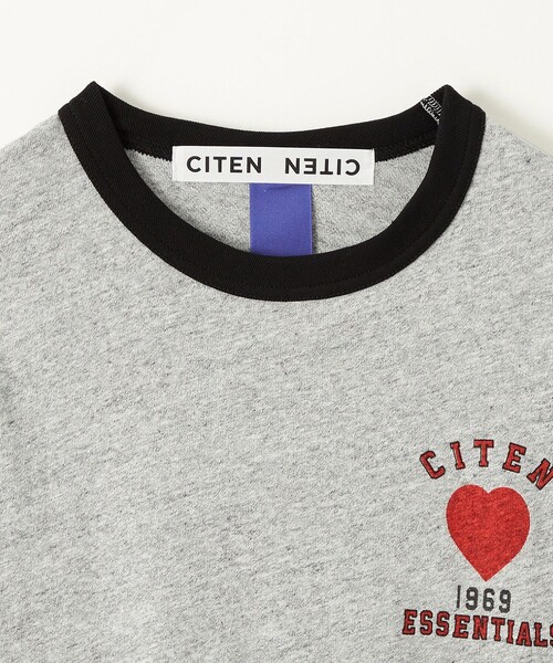 CITEN(シテン)の「<CITEN>ハートモチーフロゴリンガーT(Tシャツ/カットソー・メンズ・グレー・S/M/L)」の9枚目の写真