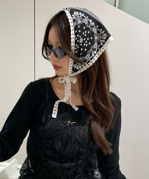 FOREVER 21(フォーエバー トゥエンティーワン)の「アソート柄バブーシュカ(その他ヘアアクセサリー・レディース・ブラウン系その他/ブラック・FREE)」の1枚目の写真