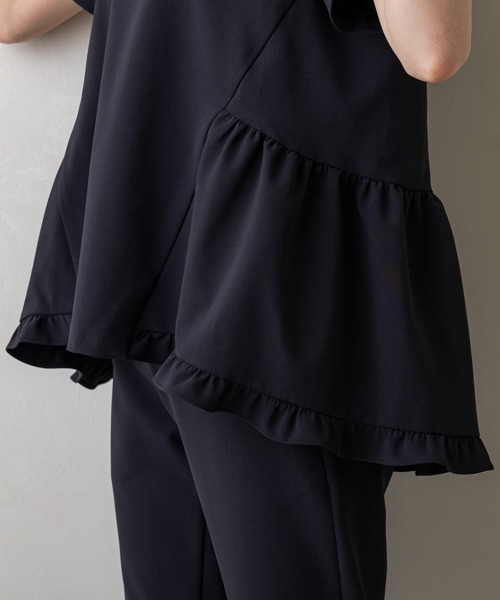 tシャツ 「SONO/ソーノ」「Magical Stretch」スカラネックティアードペプラムPO レディース Sono tシャツ 「SONO/ソーノ」「Magical Stretch」スカラネック