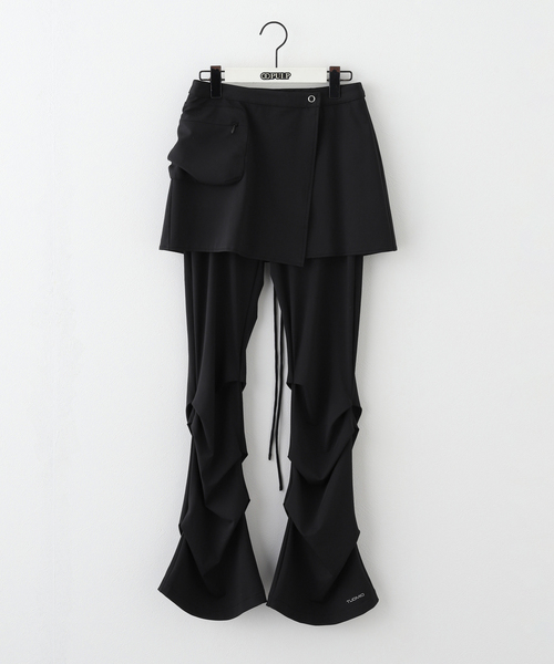 TUOMIO(トゥオミオ)の「【Geek Office / ギークオフィス】TUOMIO / トゥオミオ STRAPPY SKIRT PANTS(その他パンツ・レディース・ブラック・SMALL)」の6枚目の写真