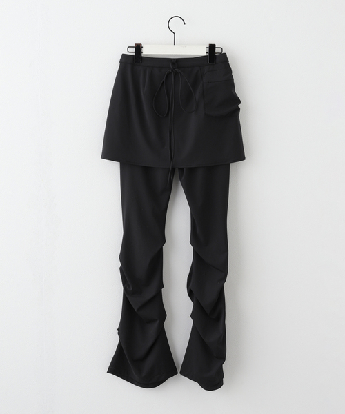 TUOMIO(トゥオミオ)の「【Geek Office / ギークオフィス】TUOMIO / トゥオミオ STRAPPY SKIRT PANTS(その他パンツ・レディース・ブラック・SMALL)」の7枚目の写真