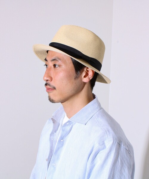 GLOSTER（グロスター）の「【GLOSTER/グロスター】THIN PAPER BLADE HAT ペーパーハット（ハット・メンズ・ブラック/ベージュ/アイボリー・FREE）」の4枚目の写真