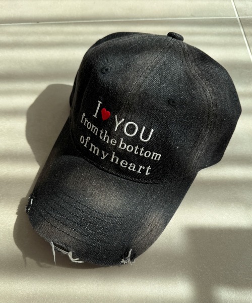 WEGO（ウィゴー）の「WEGO/ロゴ刺繍エイジングデニムキャップ（キャップ・レディース・コバルトブルー/ブラック系2・FREE）」の8枚目の写真