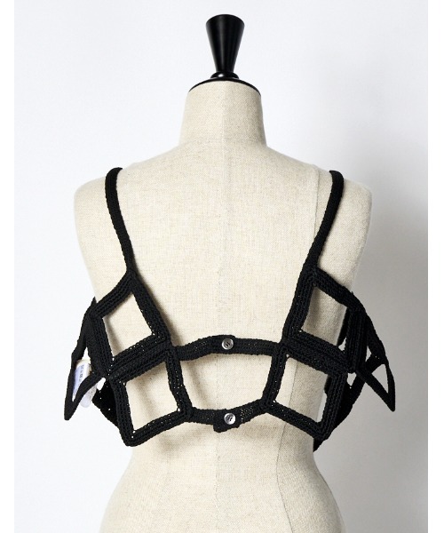 RUMCHE（ラムシェ）の「Diamond Bond Yarn Bustier / ダイヤモンドボンドヤーンビスチェ（ベスト・レディース・ホワイト/ブラック・FREE）」の15枚目の写真