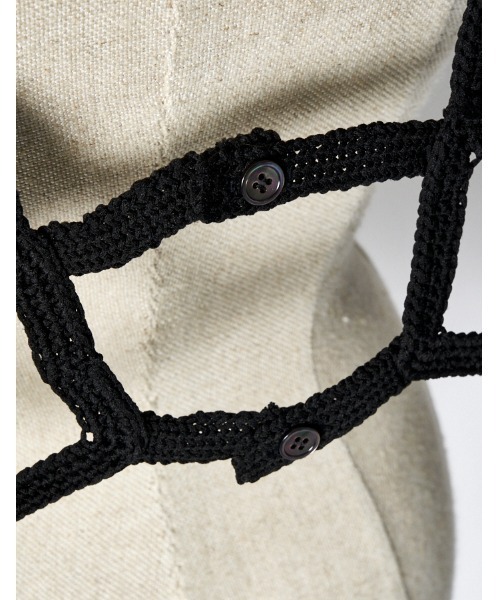RUMCHE（ラムシェ）の「Diamond Bond Yarn Bustier / ダイヤモンドボンドヤーンビスチェ（ベスト・レディース・ホワイト/ブラック・FREE）」の18枚目の写真