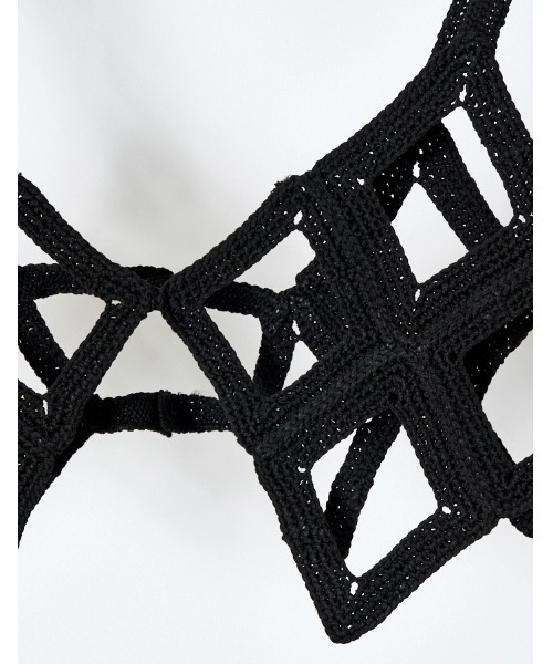 RUMCHE（ラムシェ）の「Diamond Bond Yarn Bustier / ダイヤモンドボンドヤーンビスチェ（ベスト・レディース・ホワイト/ブラック・FREE）」の20枚目の写真