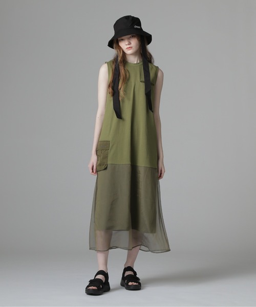 SOV. スリーブレス ワンピース【定価　¥32,000】 DOUBLE STANDARD CLOTHING - Sov. / フリルスリーブワンピースの