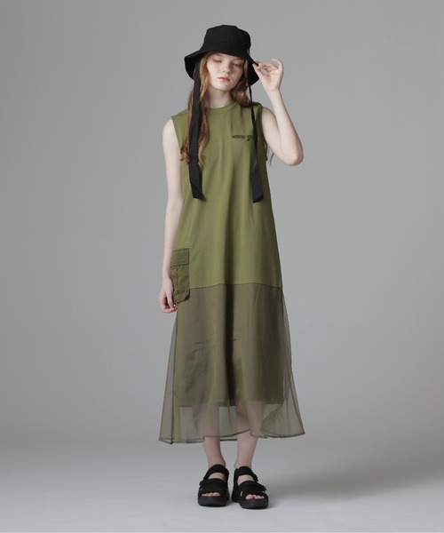 SOV. スリーブレス ワンピース【定価　¥32,000】 XS-Lサイズあり【SETTAN/セッタン】フラワーレース/ ベル