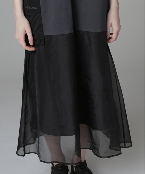 AVIREX（アヴィレックス）の「《直営店限定》SLEEVELESS MILITARY ONEPIECE/スリーブレス ミリタリーワンピース（ワンピース・レディース・オリーブ/チャコールグレー・S/M）」の9枚目の写真