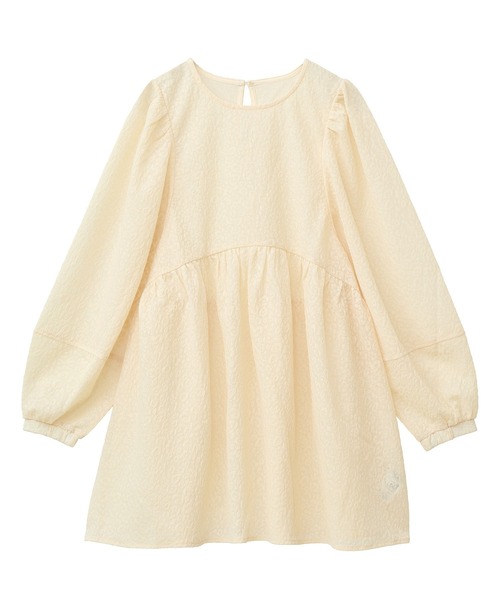 Green　Parks（グリーンパークス）の「ヒョウ柄ジャガードペプラムチュニックブラウス（シャツ/ブラウス・レディース・オフホワイト/ライトイエロー/ブラック・FREE）」の3枚目の写真