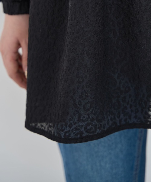 Green　Parks（グリーンパークス）の「ヒョウ柄ジャガードペプラムチュニックブラウス（シャツ/ブラウス・レディース・オフホワイト/ライトイエロー/ブラック・FREE）」の20枚目の写真