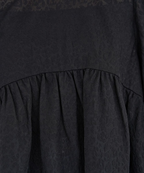 Green　Parks（グリーンパークス）の「ヒョウ柄ジャガードペプラムチュニックブラウス（シャツ/ブラウス・レディース・オフホワイト/ライトイエロー/ブラック・FREE）」の21枚目の写真