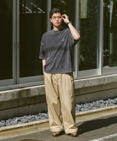 RAGEBLUE(レイジブルー)の「ピグメント/ワンポイントモチーフ刺繍ニットTシャツ(Tシャツ/カットソー・メンズ・イエロー/ダークグレー/ブルー/ネイビー/イエロー系その他・LARGE/MEDIUM)」の7枚目の写真
