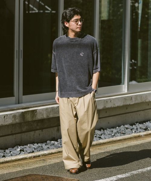 RAGEBLUE(レイジブルー)の「ピグメント/ワンポイントモチーフ刺繍ニットTシャツ(Tシャツ/カットソー・メンズ・イエロー/ダークグレー/ブルー/ネイビー/イエロー系その他・LARGE/MEDIUM)」の8枚目の写真