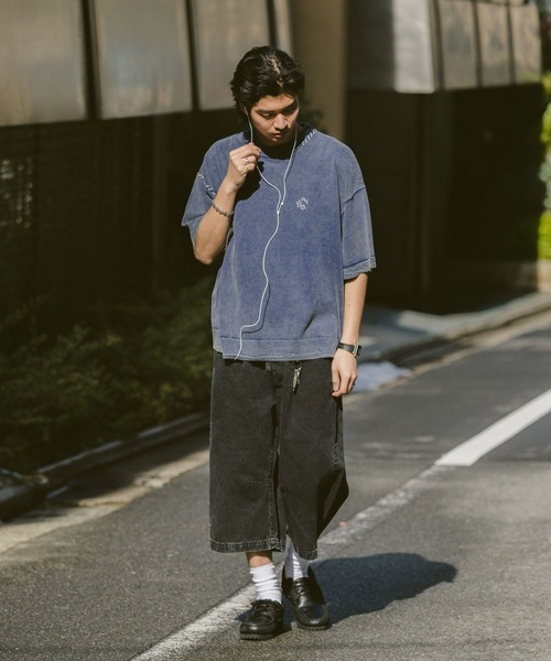 RAGEBLUE(レイジブルー)の「ピグメント/ワンポイントモチーフ刺繍ニットTシャツ(Tシャツ/カットソー・メンズ・イエロー/ダークグレー/ブルー/ネイビー/イエロー系その他・LARGE/MEDIUM)」の14枚目の写真