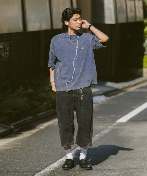 RAGEBLUE(レイジブルー)の「ピグメント/ワンポイントモチーフ刺繍ニットTシャツ(Tシャツ/カットソー・メンズ・イエロー/ダークグレー/ブルー/ネイビー/イエロー系その他・LARGE/MEDIUM)」の15枚目の写真
