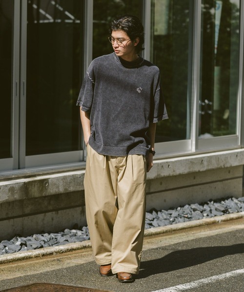 RAGEBLUE(レイジブルー)の「ピグメント/ワンポイントモチーフ刺繍ニットTシャツ(Tシャツ/カットソー・メンズ・イエロー/ダークグレー/ブルー/ネイビー/イエロー系その他・LARGE/MEDIUM)」の6枚目の写真