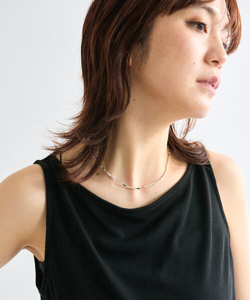 RIVE DROITE（リヴドロワ）の「【存在感◎】ヘマタイトショートネックレス（ネックレス・レディース・シルバー・FREE）」の8枚目の写真